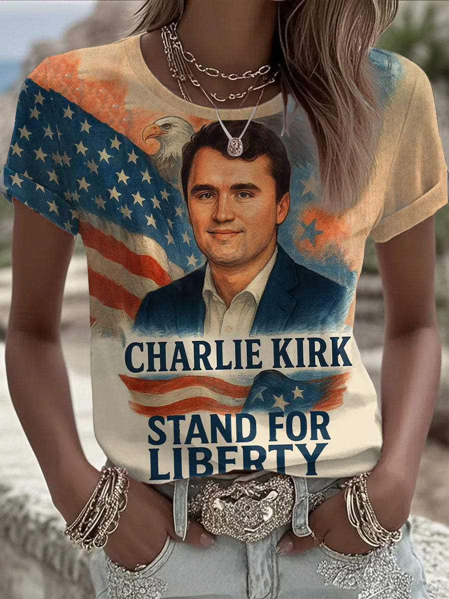 Patriotic T Shirt As Picture Charlie Kirk 47 Clothing