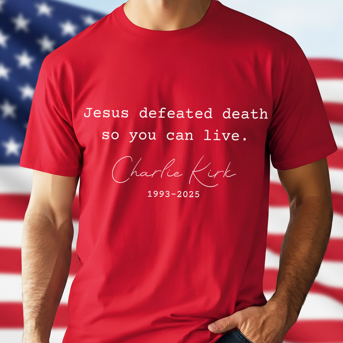 Patriotic Tribute to Charlie Kirk Remembrance Dark Shirt Gift for Free Speech Supporters