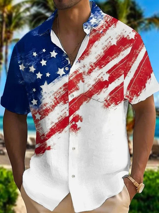 Patriotic USA Flag Hawaiian Shirt Semiquincentennial Clothing Gift For Dad
