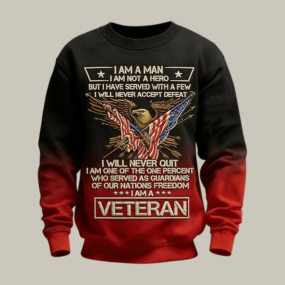 Patriotic Veteran Graphic Sweatshirt American Eagle Apparel Patriotic Veteran Themed Gift