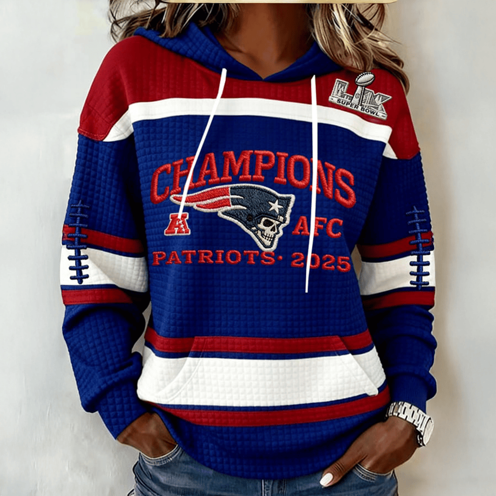 Patriots Football Champions Hoodie Football Apparel Cool Gift For Girlfriend