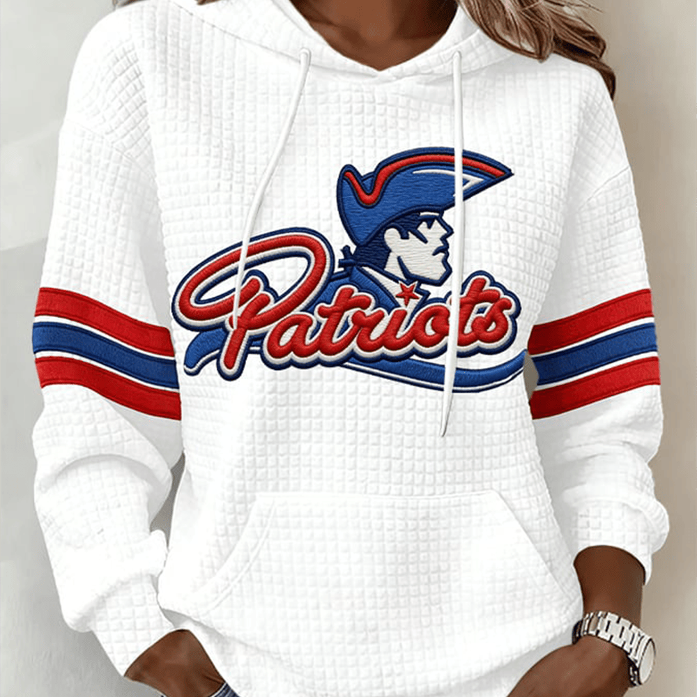Patriots Football Hoodie Game Day Hooded Sweatshirt Football Merch