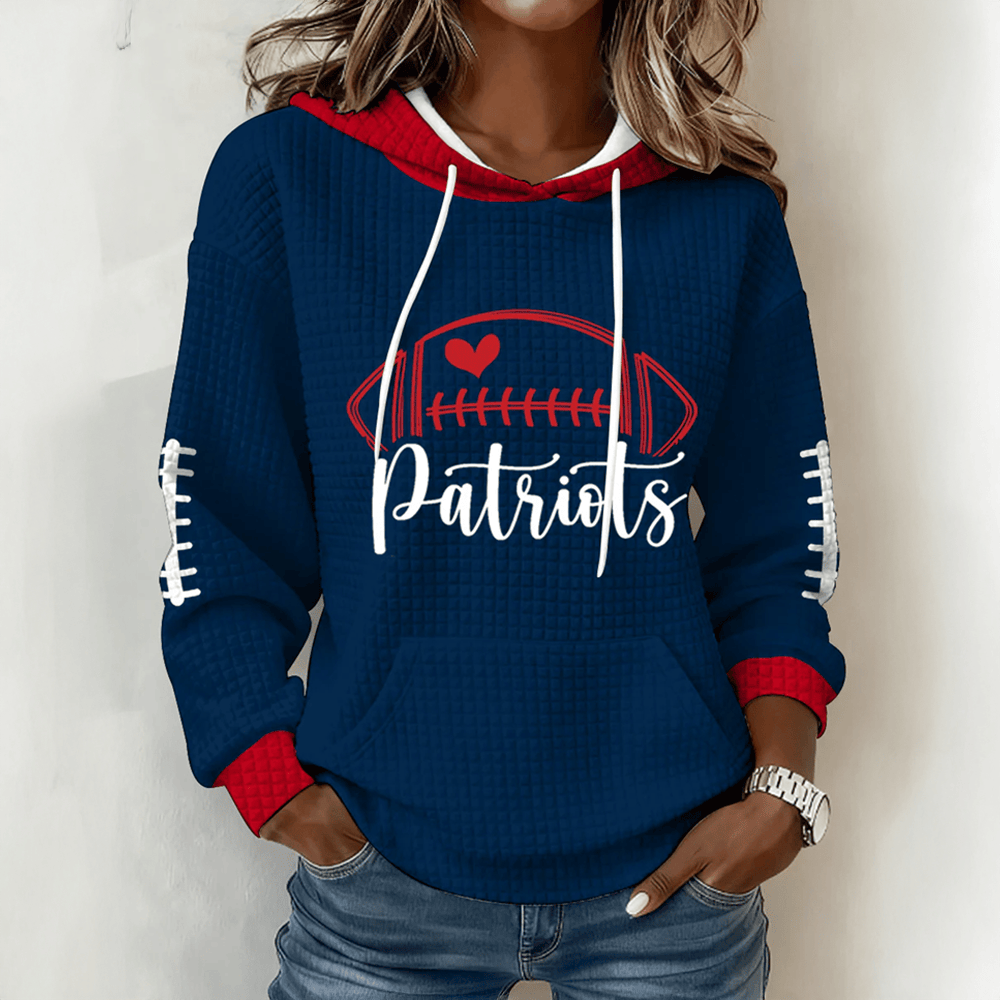 Patriots Football Hoodie New England Patriots Hooded Sweatshirt Best Gift For Her