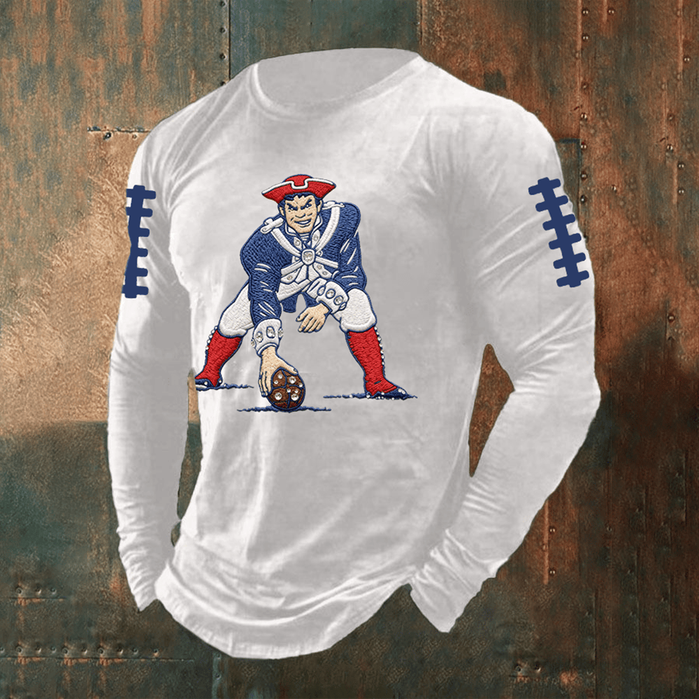 Patriots Long Sleeve Shirt Patriotic Boston New England Patriots Merch Fan Gear