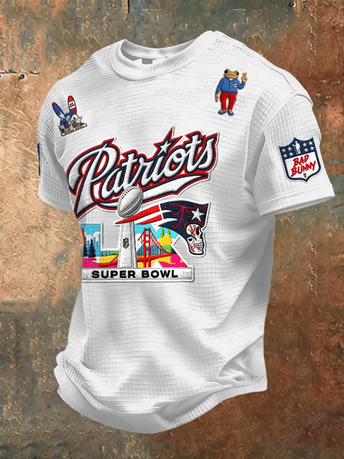 Patriots Super Bowl Merch 2026 New England Football Shirt Bad Bunny Super Bowl T-Shirt Men's