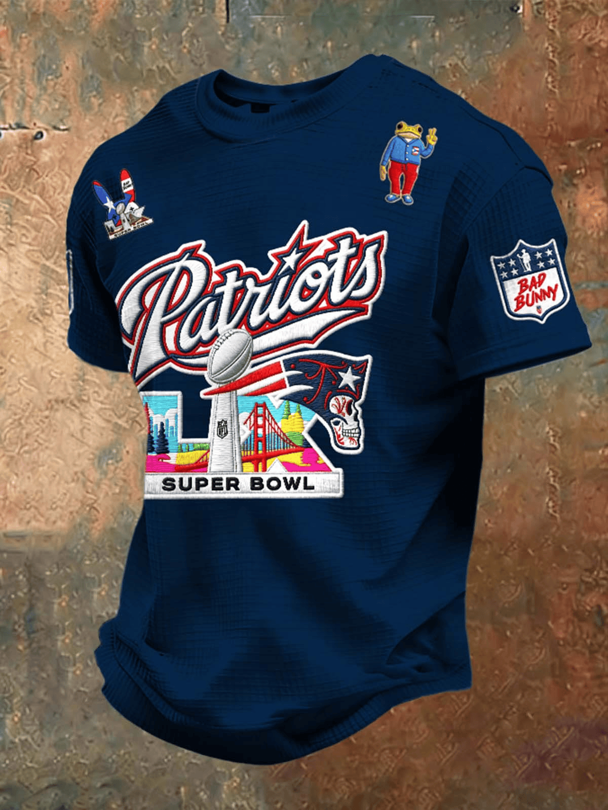 Patriots Super Bowl Merch New England Football T-Shirt Game Day Apparel Gifts For Fans