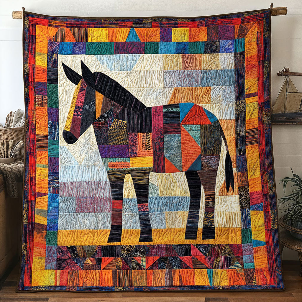Pattern Donkey Quilt Soft Quilt Blanket Gift for Comfortable Nights