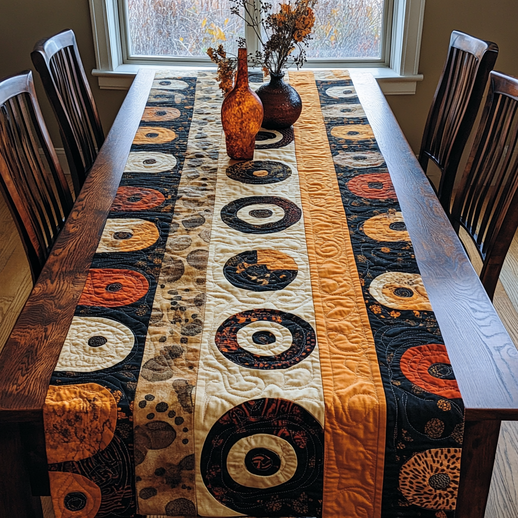 Patterned Spirit Quilted Table Runner Dining Room Table Decor Gifts For Black History Month