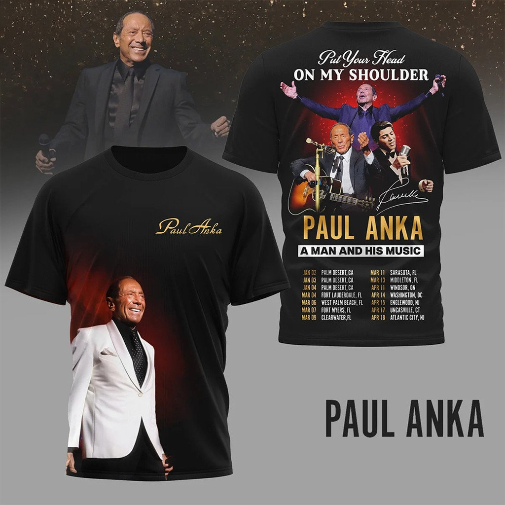 Paul Anka Put Your Head On My Shoulder Tour Shirt Paul Anka Merch Gifts For Dad