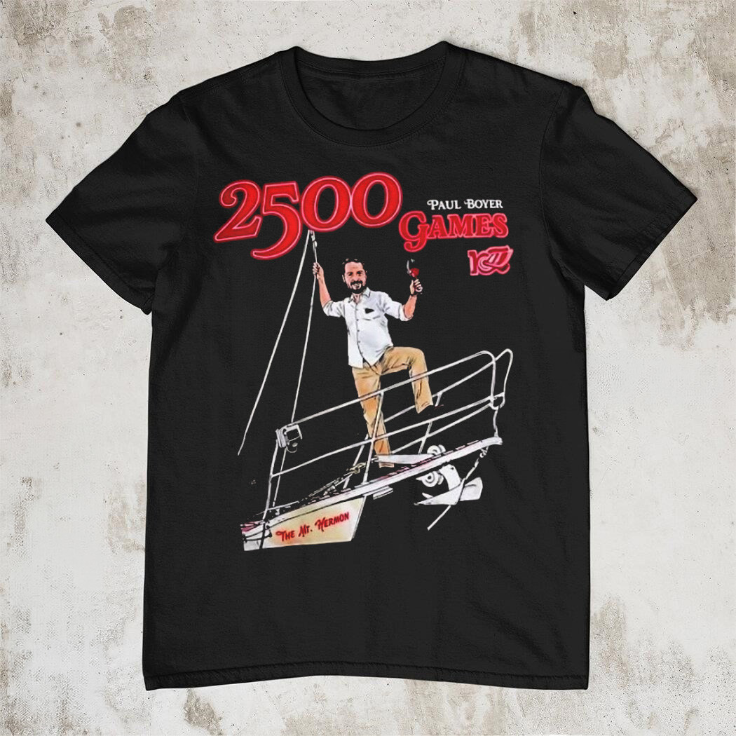 Paul Boyer 2500 Games T-Shirt Baseball Milestone Fan Gear Sailboat Celebration Best Gift For Fans