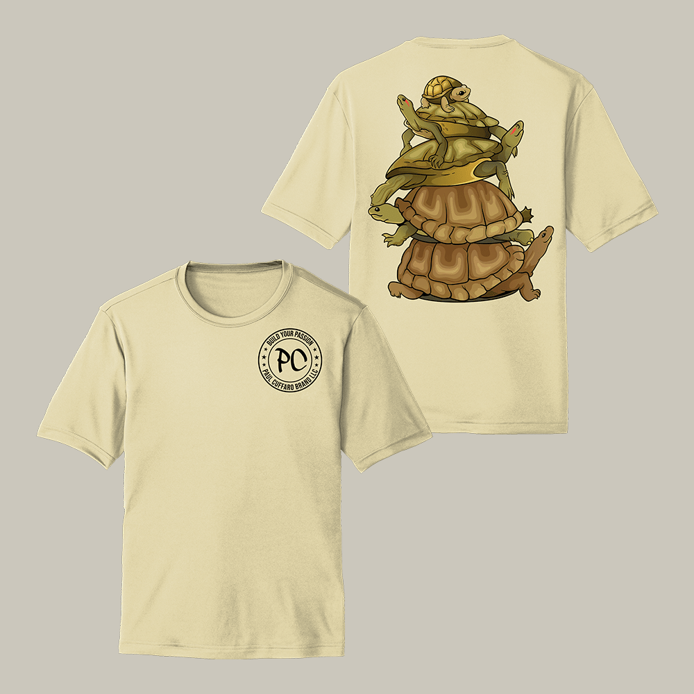 Paul Cuffaro Brand Turtle Stacks T-Shirt Paul Cuffaro Tee Gifts For Turtle Lovers