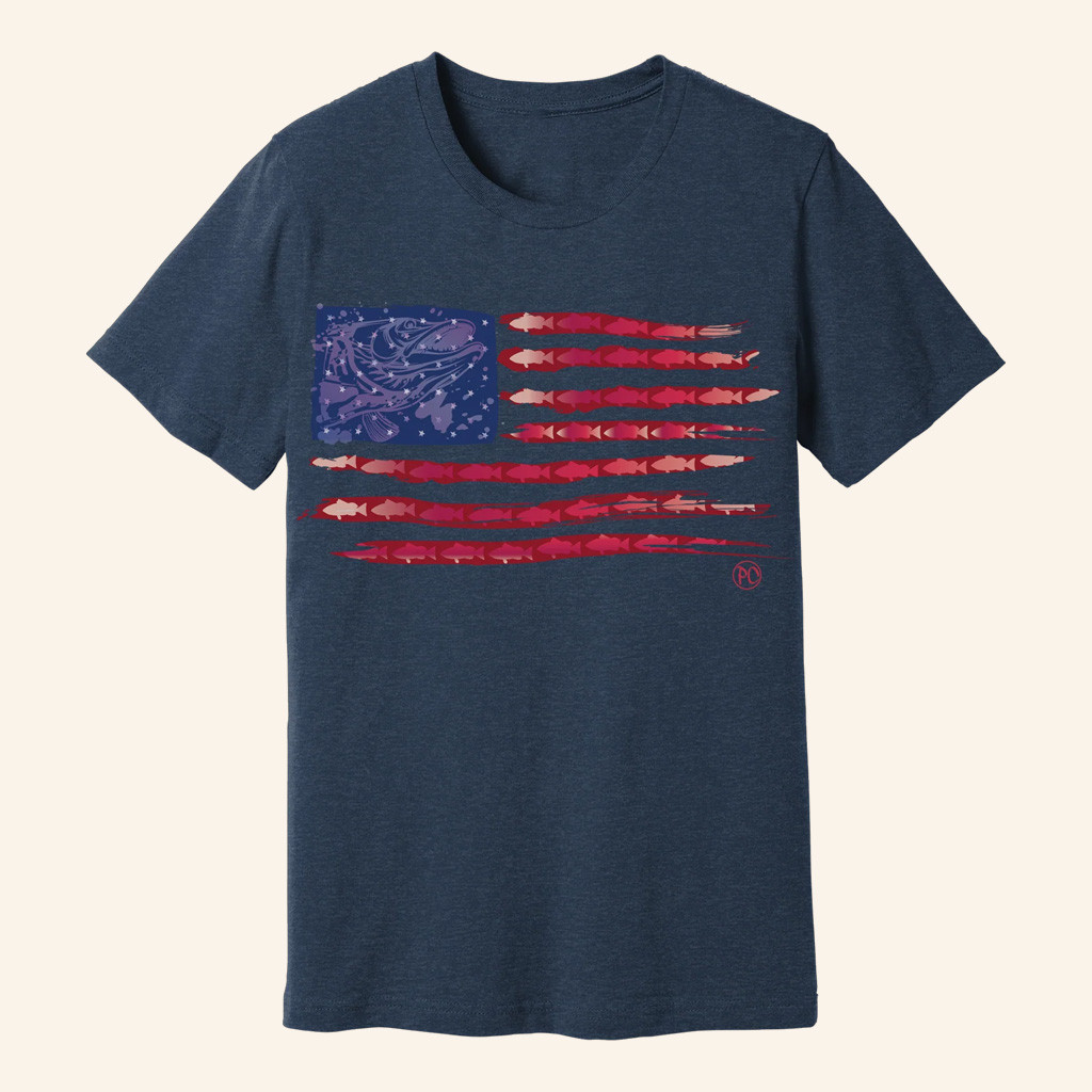 Paul Cuffaro Merch American Fish Flag T-Shirt PC Shirt Birthday Gift For Dad
