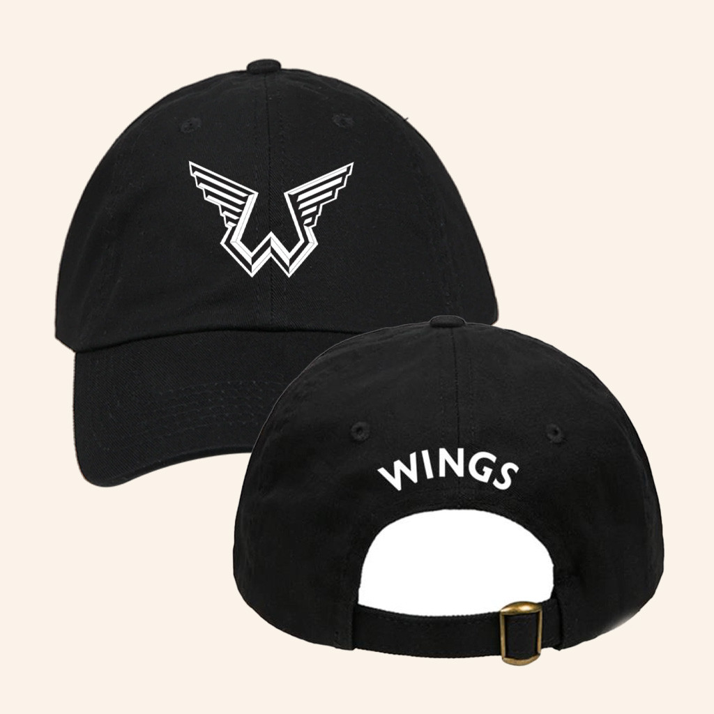 Paul Mccartney Merch Wings Logo Embroidered Hat Cool Gifts For Music Lovers Paul Mccartney Merch Wings Logo Embroidered Hat Cool Gifts For Music Lovers