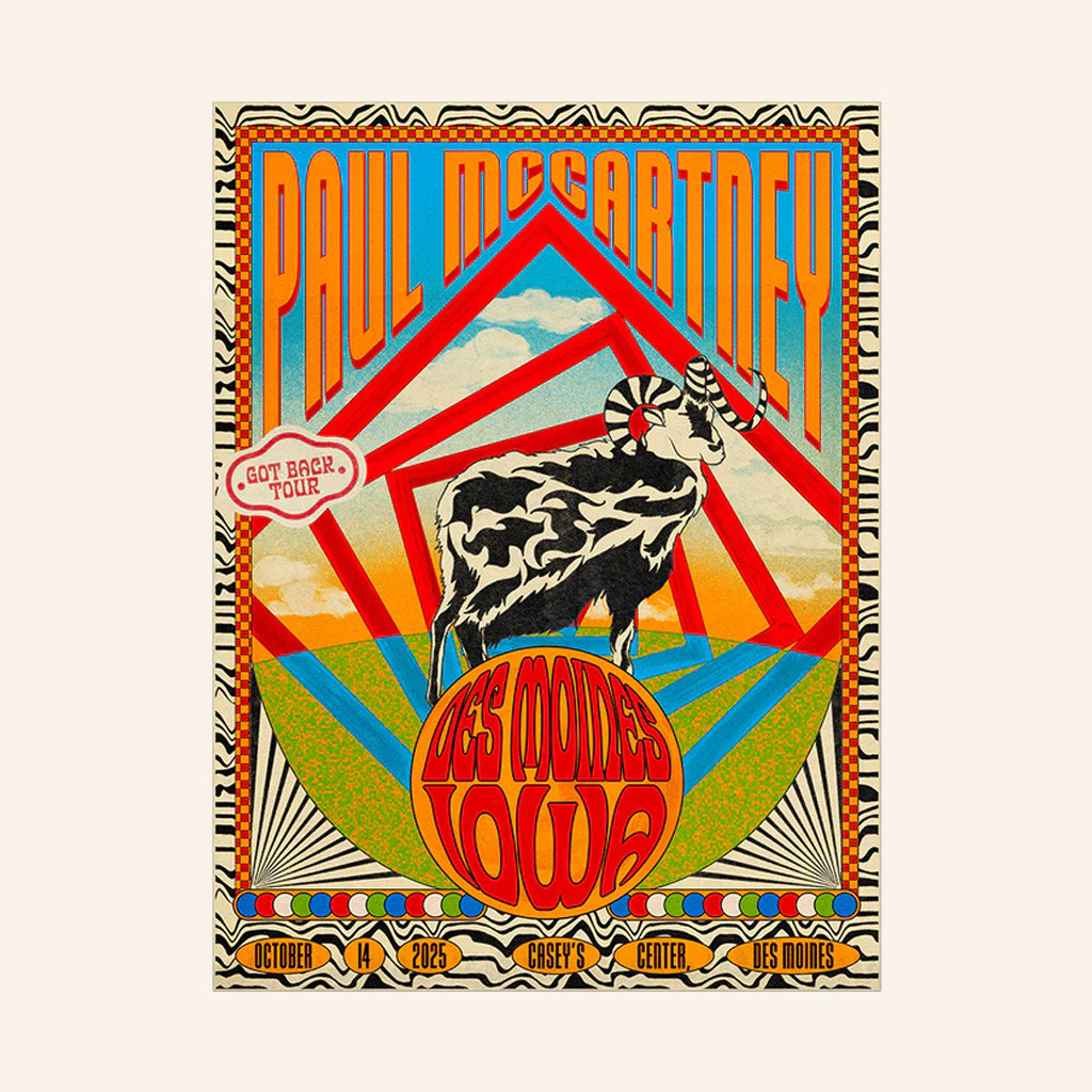 Paul McCartney Tour Merch Got Back 2025 Des Moines Desert Event Poster Home Wall Decor Paul McCartney Tour Merch Got Back 2025 Des Moines Desert Event Poster Home Wall Decor