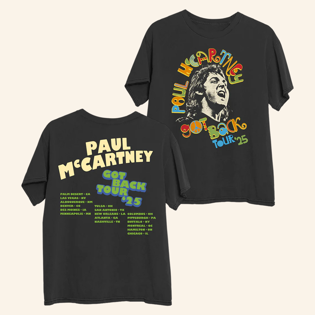 Paul McCartney Tour Merch Got Back 2025 Peace T-Shirt Christmas Gifts For Music Fans Paul McCartney Tour Merch Got Back 2025 Peace T-Shirt Christmas Gifts For Music Fans