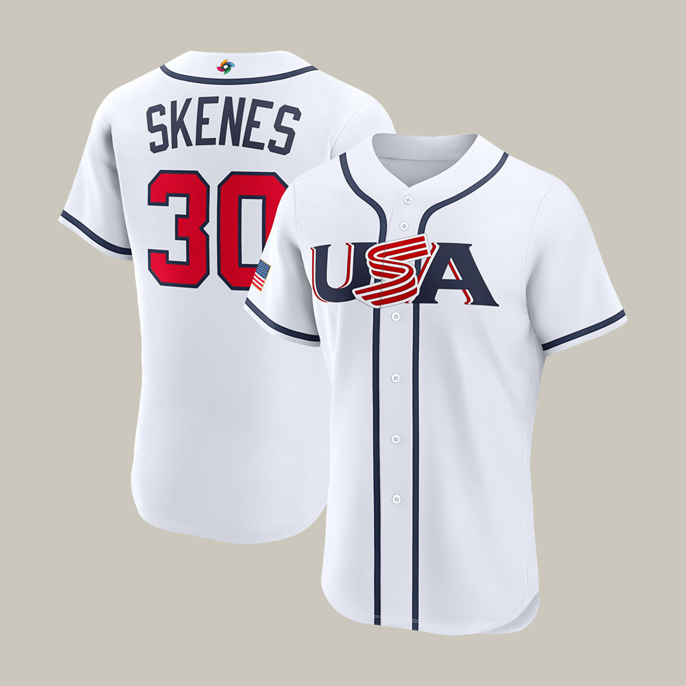 Paul Skenes USA Baseball World Baseball Classic 30 Jersey Baseball Merch Fan Gear