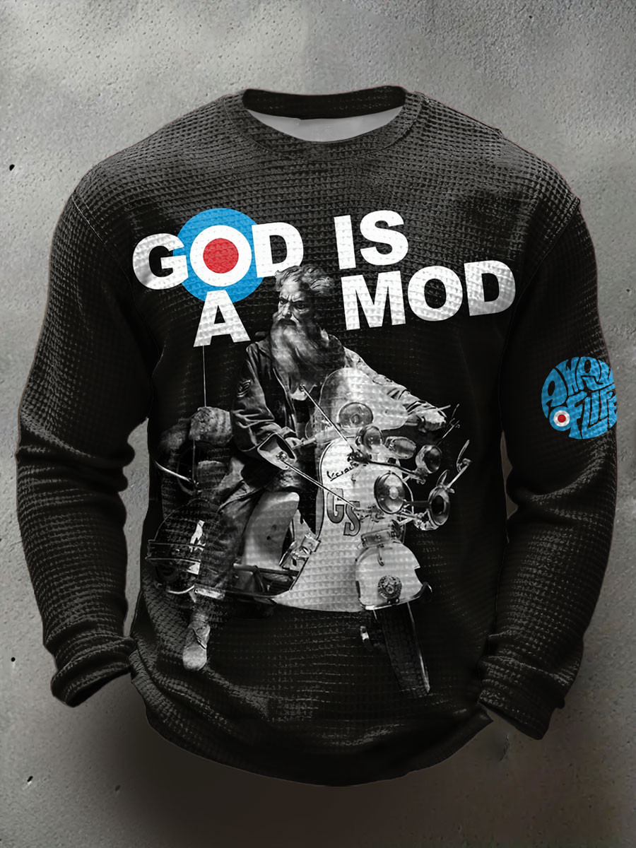 Paul Weller Merch God Is A Mod Long Sleeve Shirt Music Gifts For Boyfriend