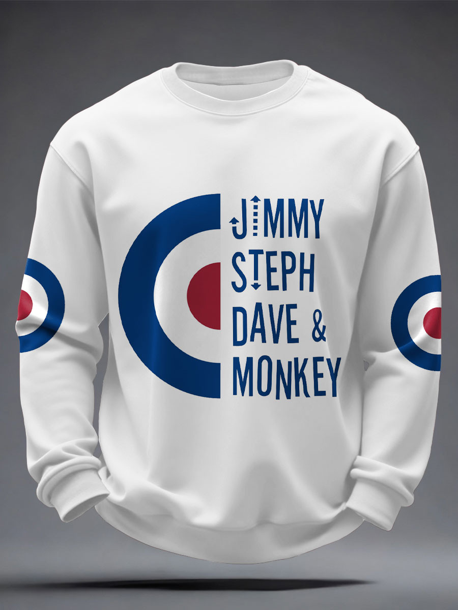 Paul Weller Merch Jimmy Steph Dave Monkey Long Sleeve Shirt Gifts For Husband