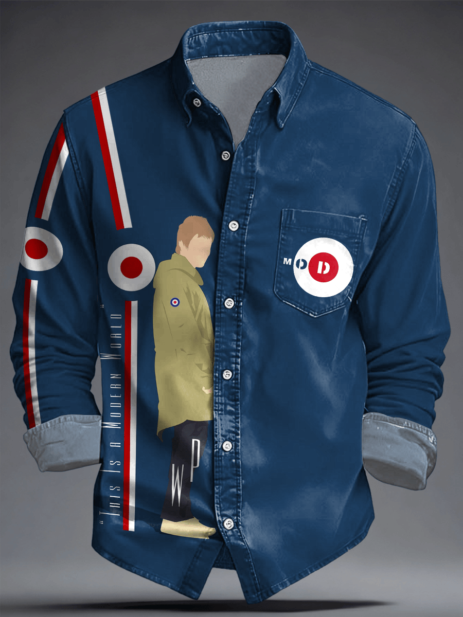Paul Weller Merch Mods Music Lover Button Up Long Sleeve Good Gifts For Men