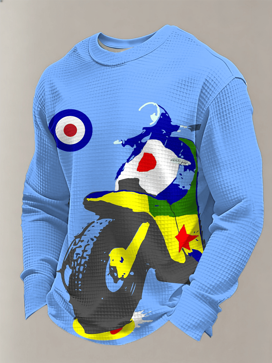 Paul Weller Merch Motorcycle Design Long Sleeve Shirt Unique Presents For Music Enthusiasts
