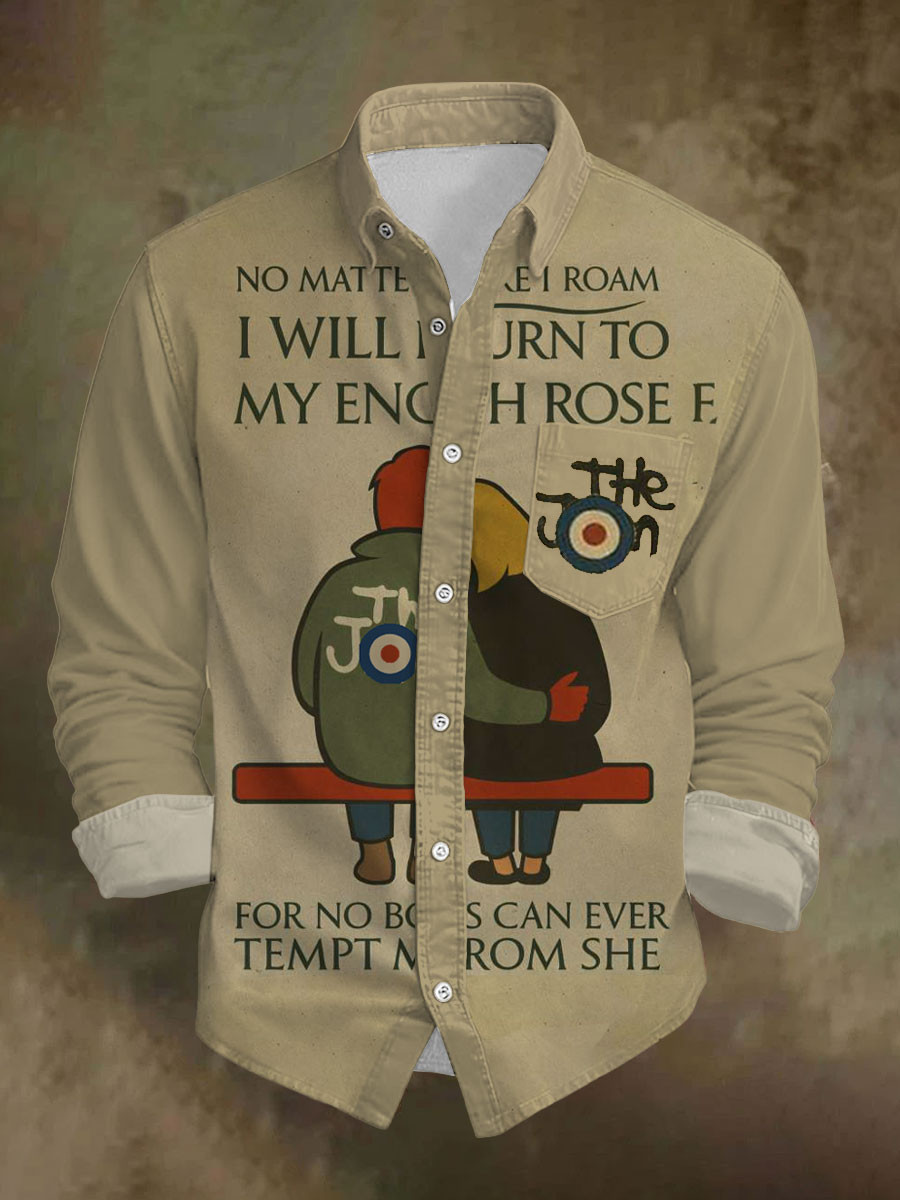 Paul Weller Merch No Matter Where I Roam Button Up Long Sleeve The Jam Music Lover Gifts