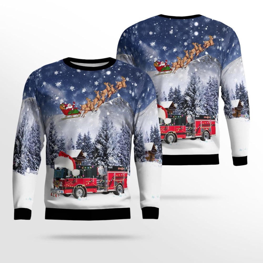 Pauls Valley Oklahoma Pauls Valley Fire Department AOP Ugly Sweater Christmas Unisex Sweaters Gift For Christmas