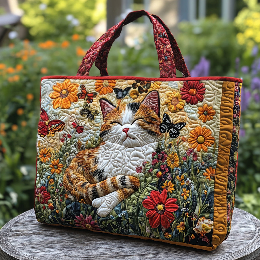 Paw Haven Quilted Tote Bag Cat Related Gifts