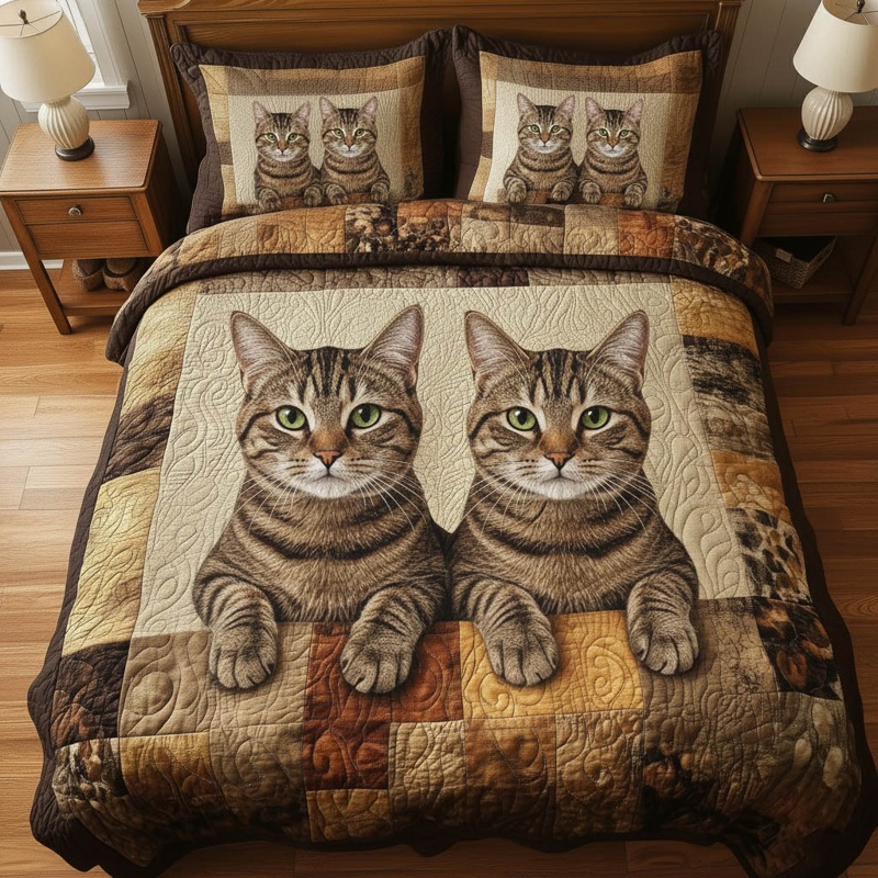 Pawfect Gang Quilted Bedding Set Dog Lover Bedroom Decor Best Gift For Dog Owners