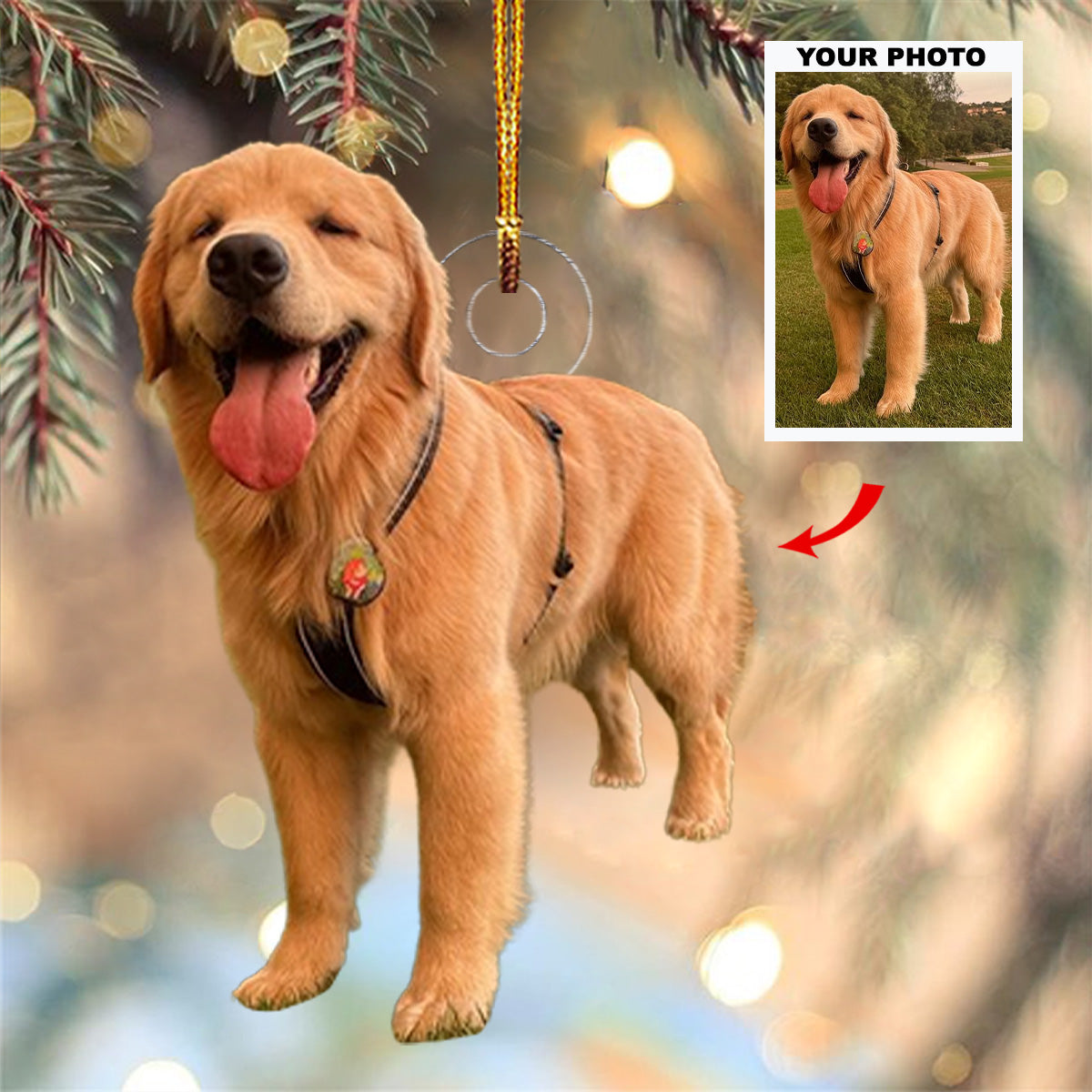 Pawfect Holiday Personalized Photo Mica Ornament Christmas Gift For Dog Lovers Dog Own