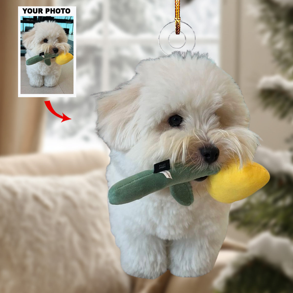 Pawfect Holiday Personalized Photo Mica Ornament Gift For Pet Lovers Pet Owners Family