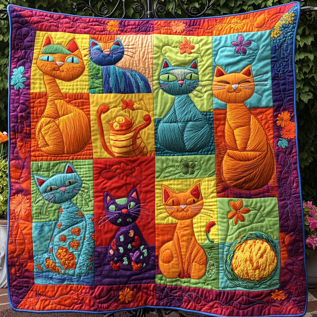 Paws and Petals Quilted Blanket Cute Blankets For Her