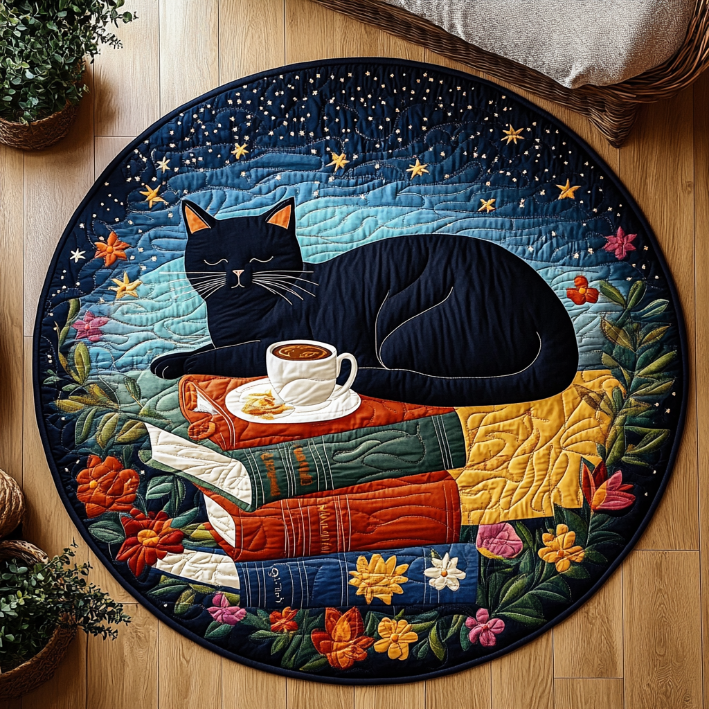 Paws And Quilted Round Mat Home Entrance Decor Ideas Good Gifts For Cat Lovers