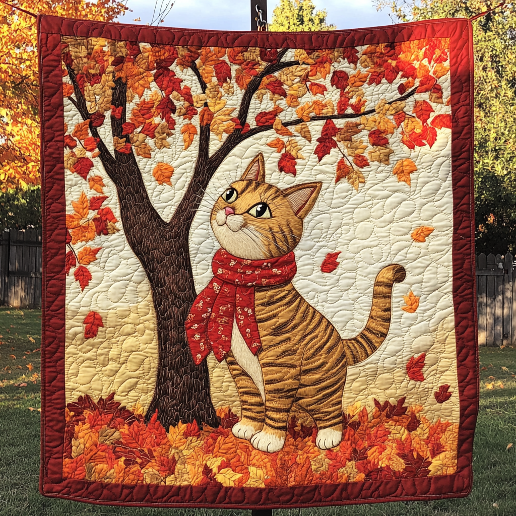 Paws and Whiskers Quilted Blanket Unique Gifts For Cat Lovers