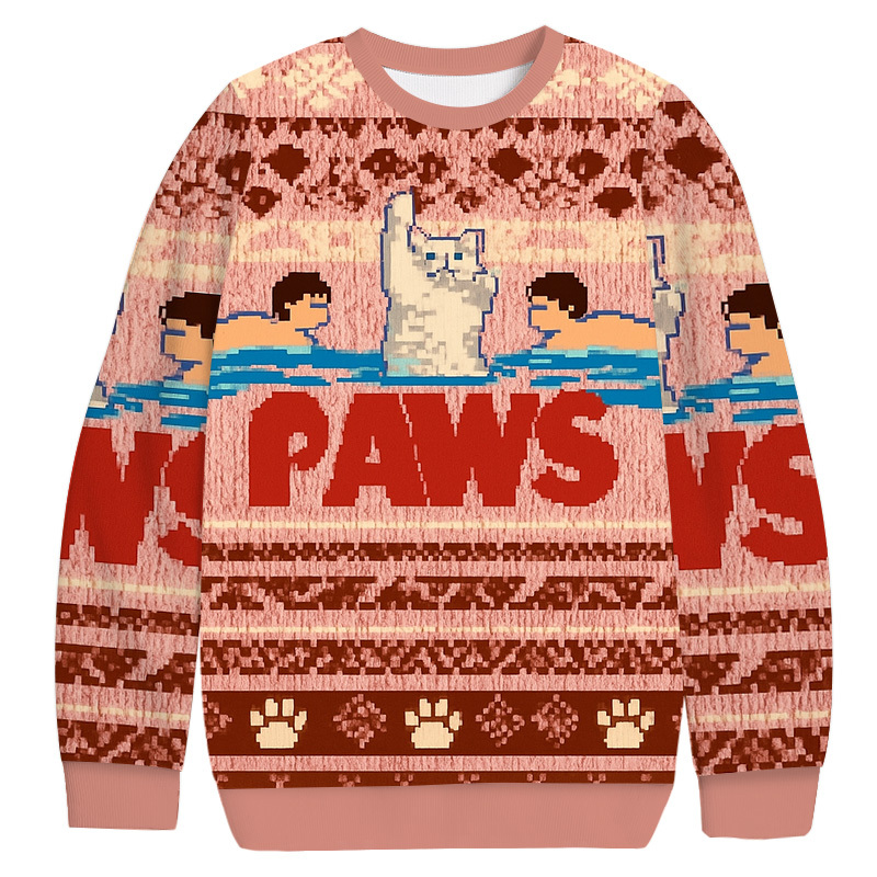 Paws Funny Cat Parody Christmas Ugly Sweatshirt Christmas Gift For Family Paws Funny Cat Parody Christmas Ugly Sweatshirt Christmas Gift For Family