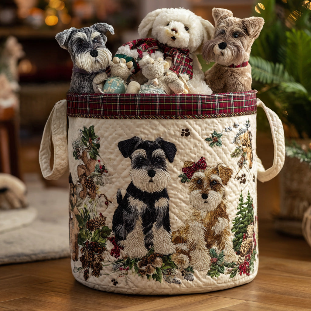 Paws Holly Quilted Laundry Basket Home Essential Gift Quilted Laundry Basket with Style