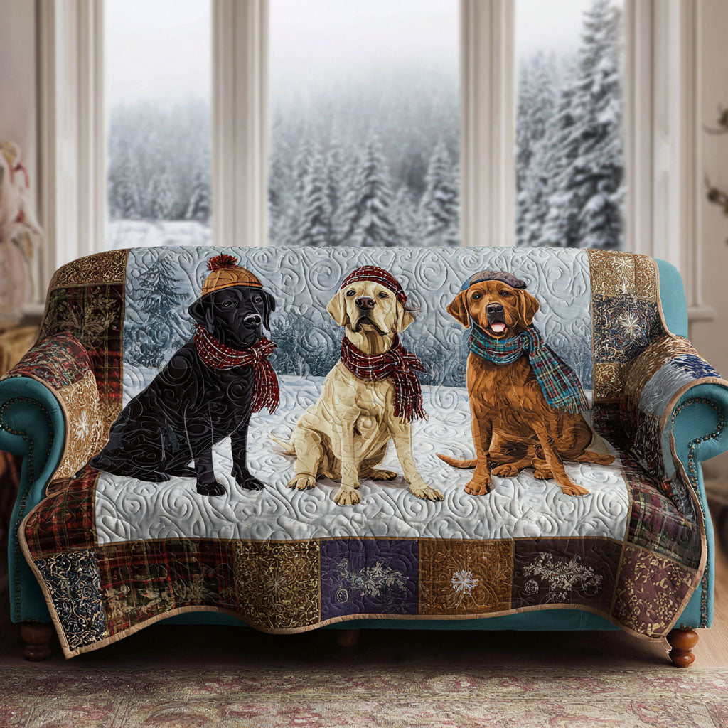 Paws of Joy Quilted Sofa Cover Holiday Living Christmas Decor Best Presents For Dog Lovers