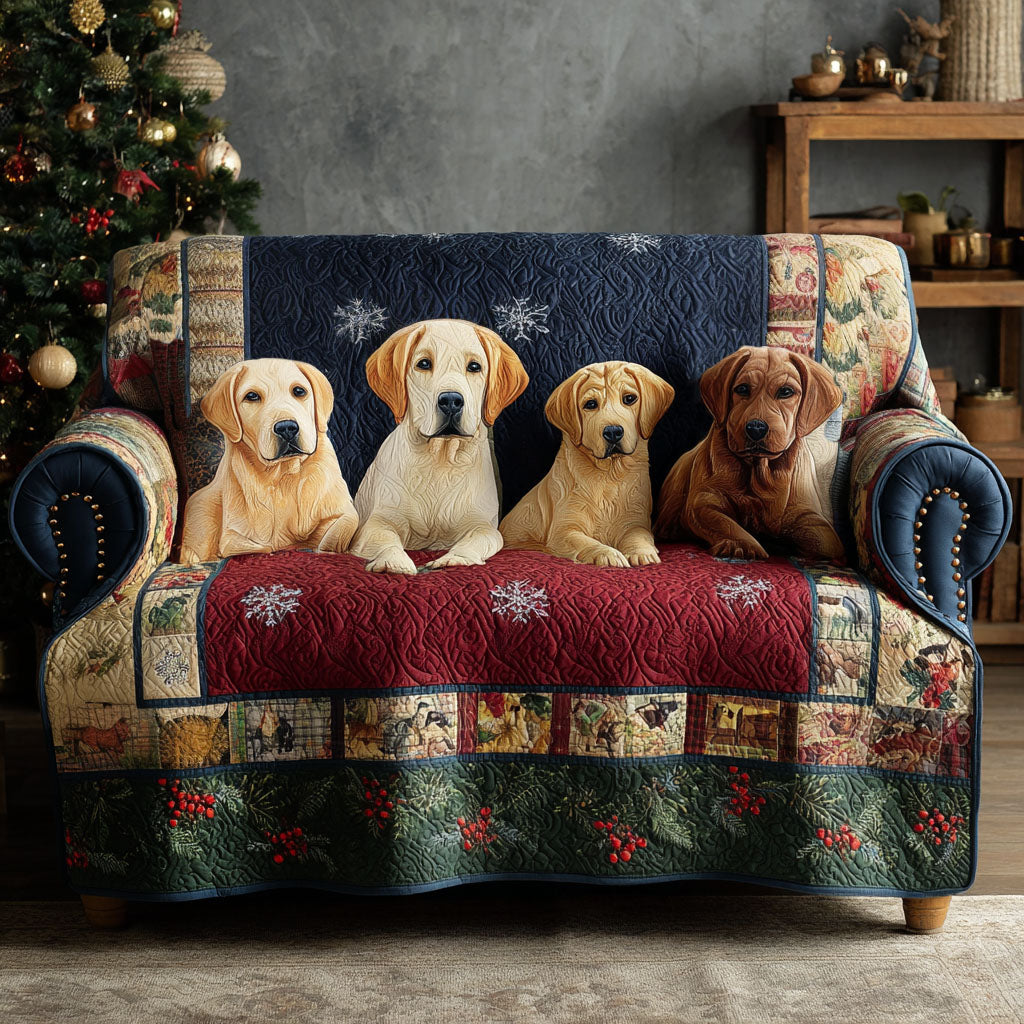 Pawsome Pack Quilted Sofa Cover Home Decorattions Christmas Gifts For Dog Owners