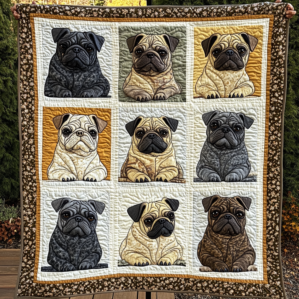 Pawsome Pug Pal Quilted Blanket Dog Gift Ideas For Dog Owners