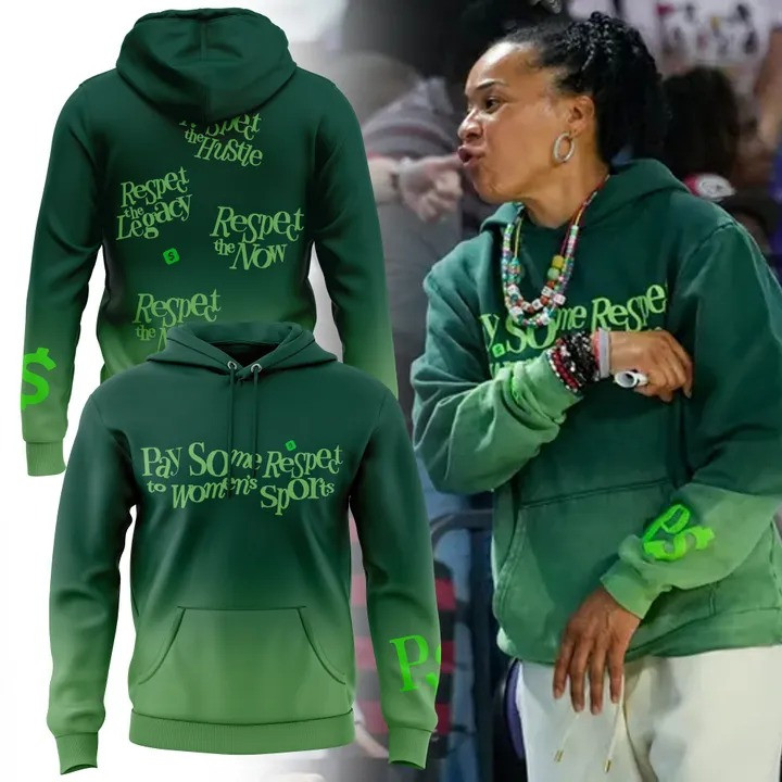 Pay Some Respect To Women's Sports Green Hoodie Coach South Carolina Fan Gifts