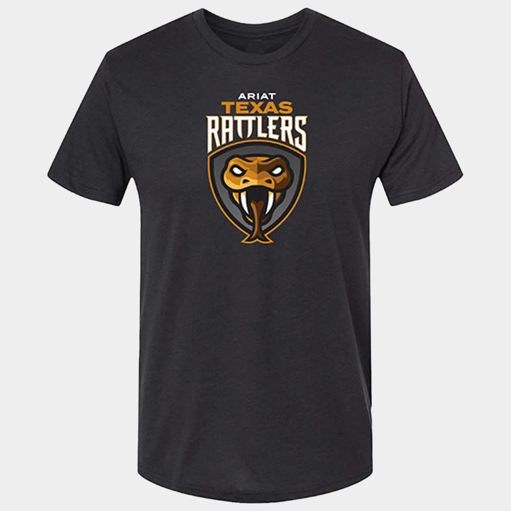 PBR Merch Ariat Texas Rattlers T-Shirt Black Gift Ideas For Boyfriend