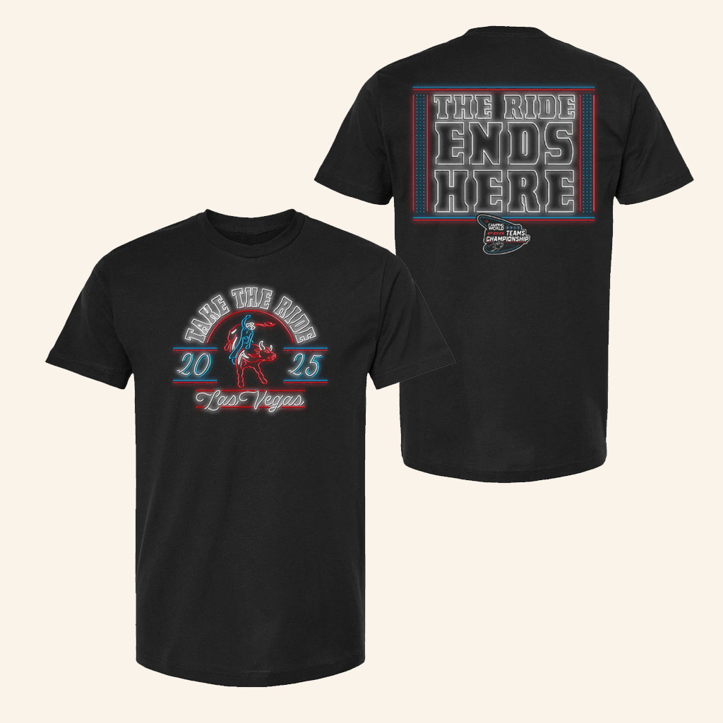 PBR Merch PBR 2025 Teams Championship Neon Lights Black T-Shirt Gifts For Father PBR Merch PBR 2025 Teams Championship Neon Lights Black T-Shirt Gifts For Father