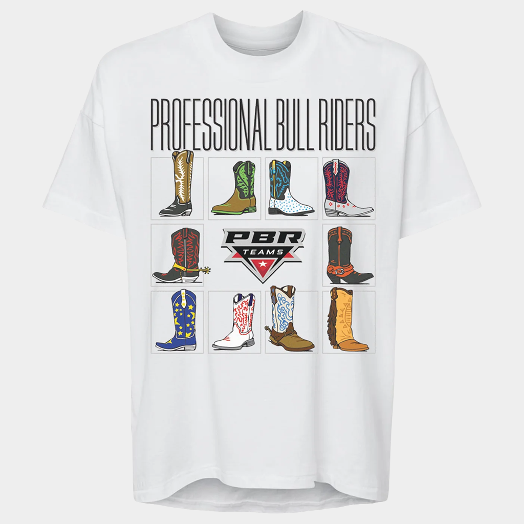 PBR Merch PBR Ladies Team Series Artistic Boots T-Shirt White Gifts For Wife