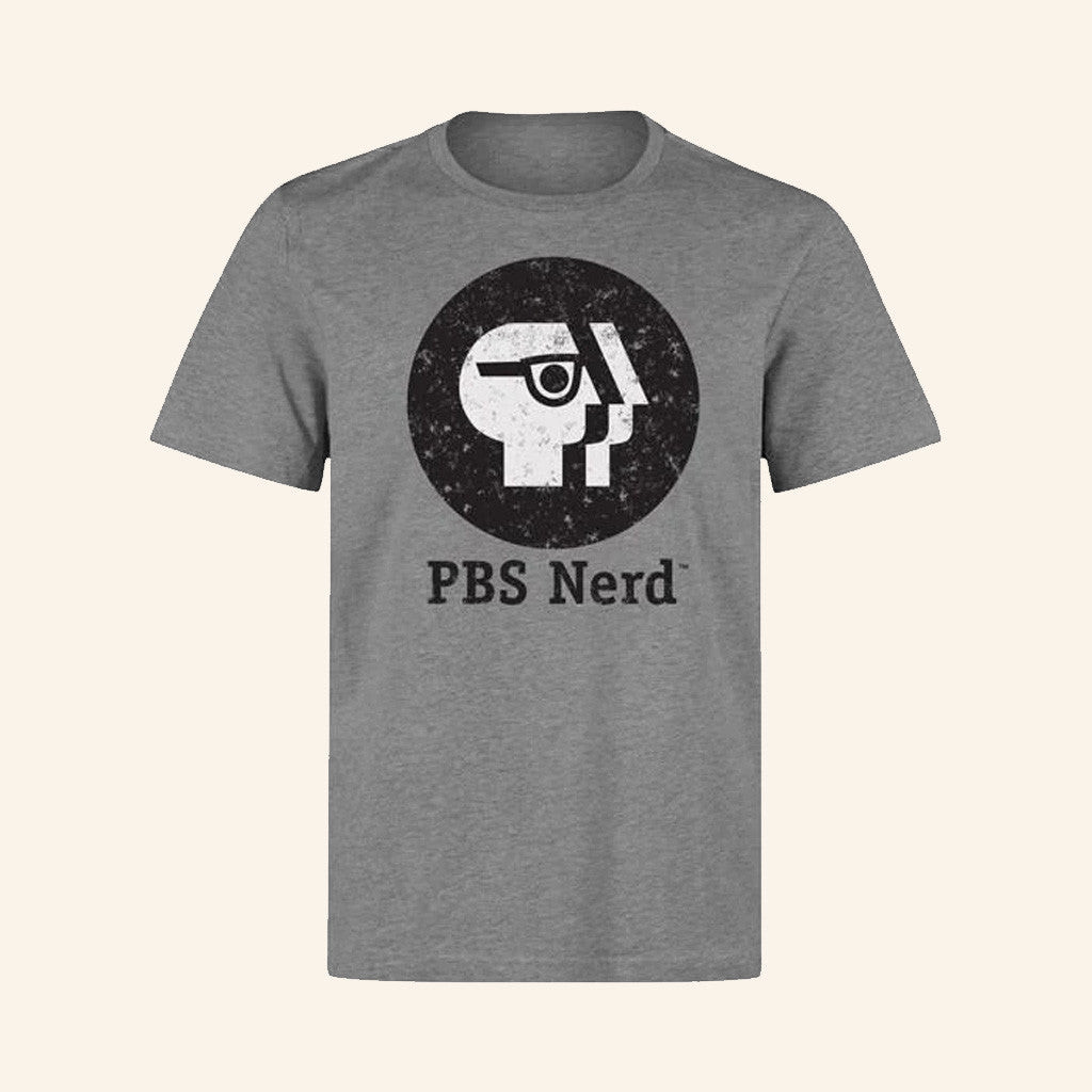 PBS Merch Gray PBS Nerd T-Shirt Best Gifts For Husband