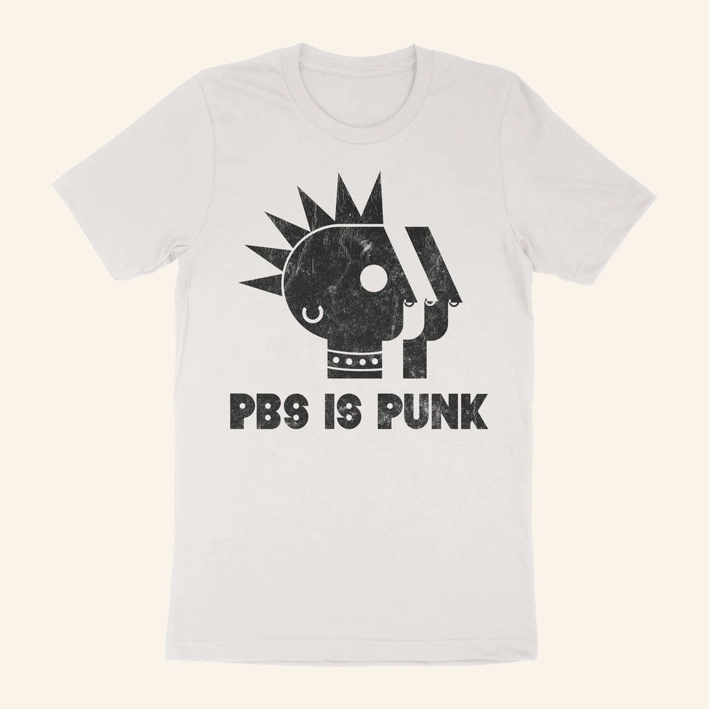 PBS Merch PBS is Punk Distressed T-Shirt White Best Gifts For Him PBS Merch PBS is Punk Distressed T-Shirt White Best Gifts For Him