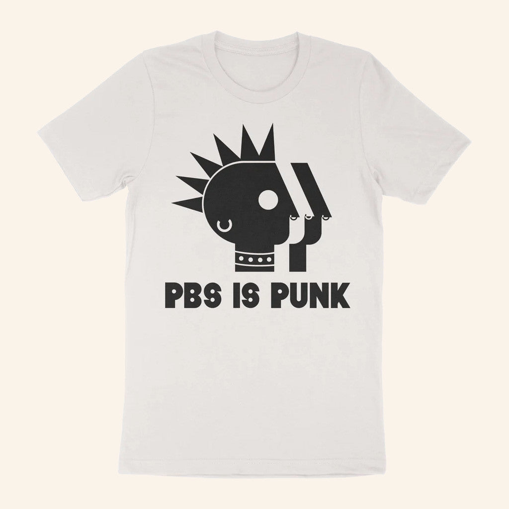 PBS Merch PBS is Punk T-Shirt White Present For Husband PBS Merch PBS is Punk T-Shirt White Present For Husband