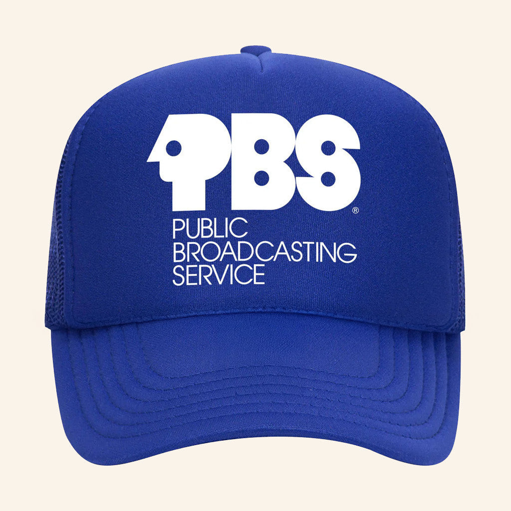 PBS Merch PBS Retro Logo Foam Trucker Hat Good Gifts For Boyfriend PBS Merch PBS Retro Logo Foam Trucker Hat Good Gifts For Boyfriend