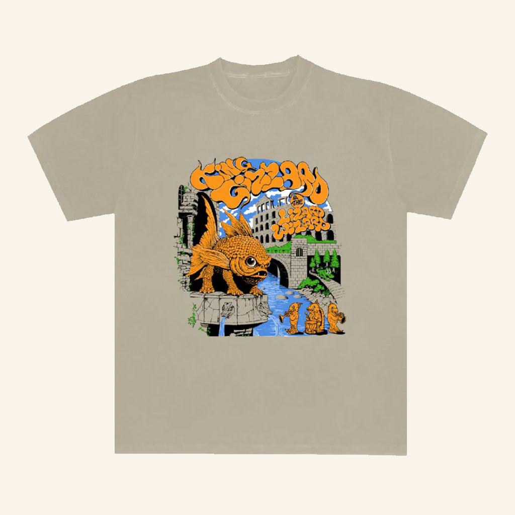 Pdoomrecords Merch King Gizzard And The Lizard Wizard Goldfish Fountain T-Shirt Fans Gifts