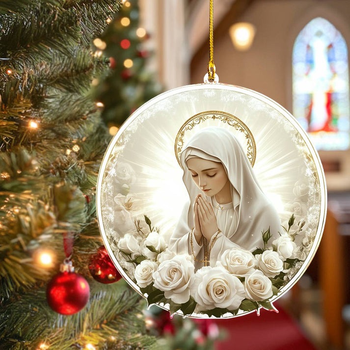Peace and Faith Christmas Ornament Catholic Xmas Gifts For Christian Tree Decoration