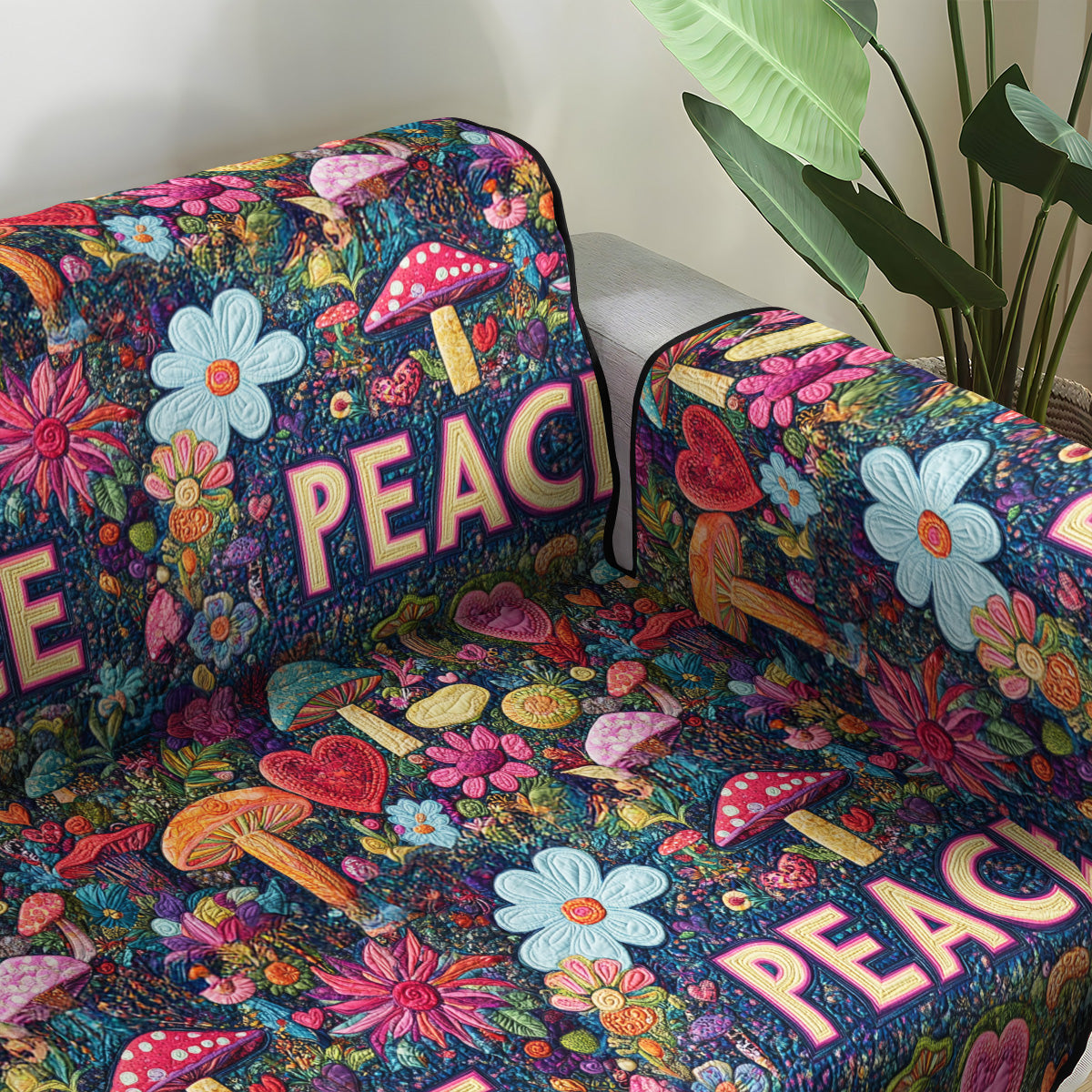 Peace Awakening Quilted Sofa Cover Holiday Living Decorations Best Friend Birthday Gifts
