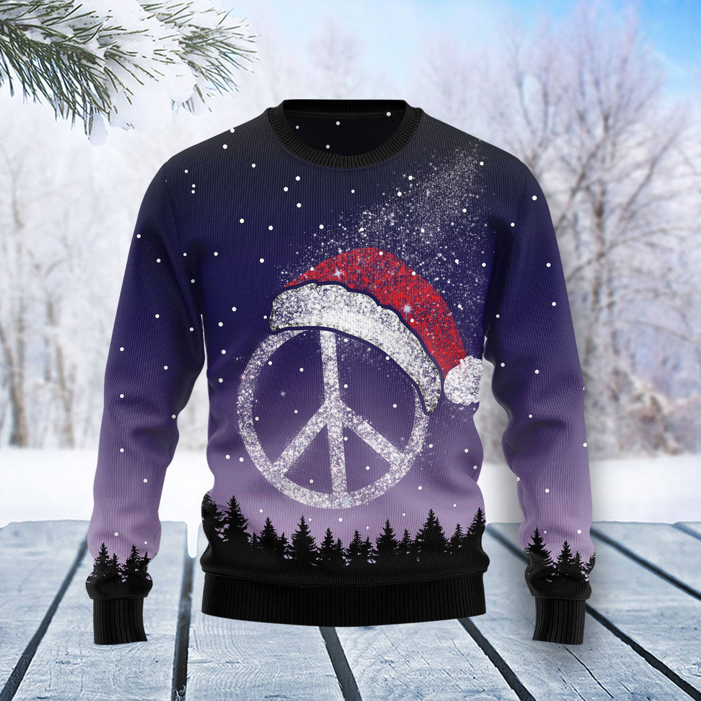 Peace Hippie Ugly Christmas Sweater Winter Clothing Hippie Christmas Sweater Xmas Gifts For Her